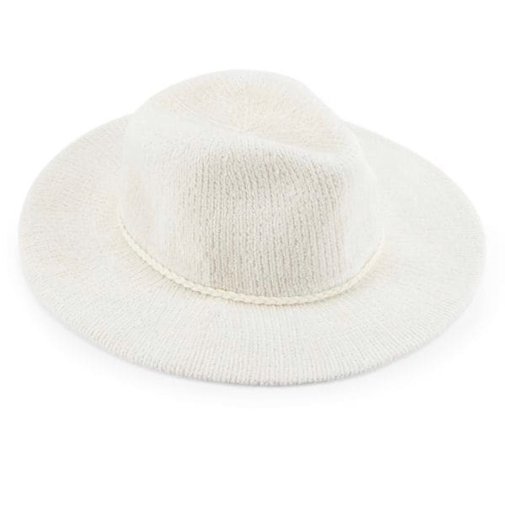 Vince Camuto Winter White Chenille Panama Hat - Picture 2 of 4